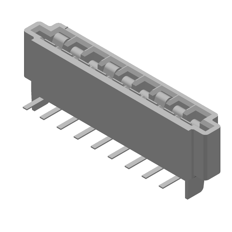 9 Pos 2.54mm Pitch Right Angle Header, Tin/Lead Matte