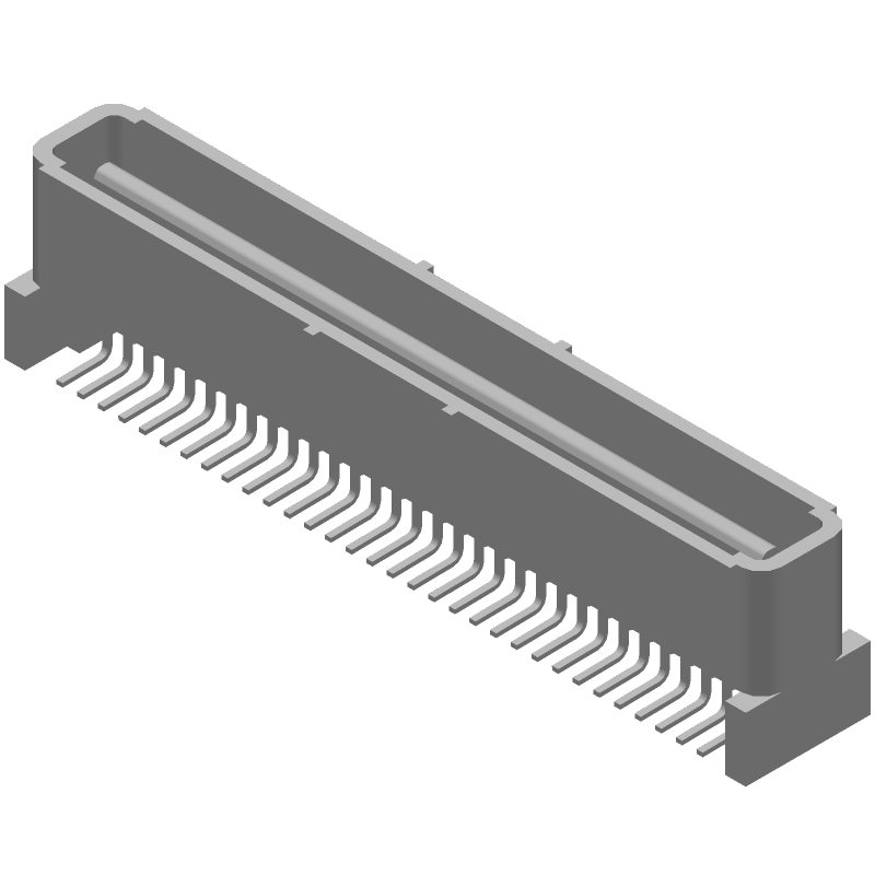 64 Pos 1mm Pitch Header, Male, Straight, SMD, 1A