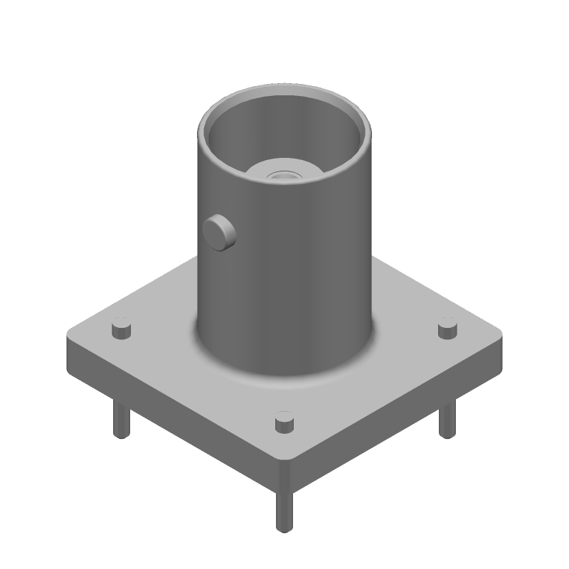 BNC RF Connector, 4GHz, 50 Ohm, Female, Solder, Thru-Hole, Gold