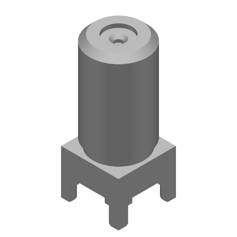 F Type RF Connector, 75 Ohm, Female, Straight, Thru-Hole, 1GHz