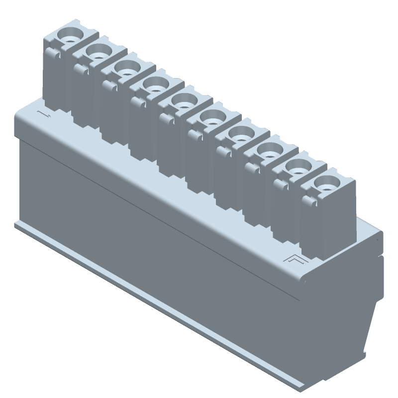 10 Pos 3.5mm Pitch Terminal Block, 11A, 300V, Screw, Cable Mount