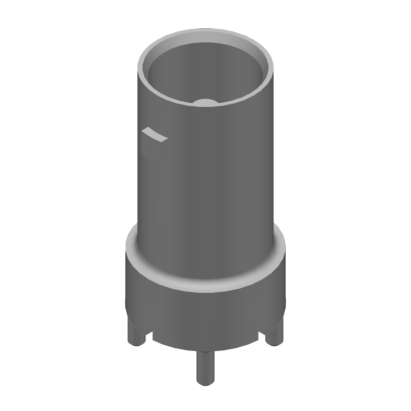 BNC RF Connector, 4GHz, 75R, Female, Solder, Thru-Hole, Gold