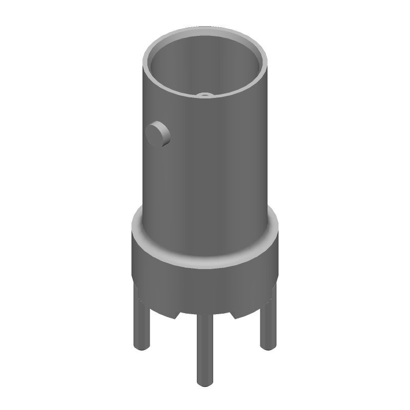 BNC RF Connector 4GHz 75R Female Solder ST Thru-Hole