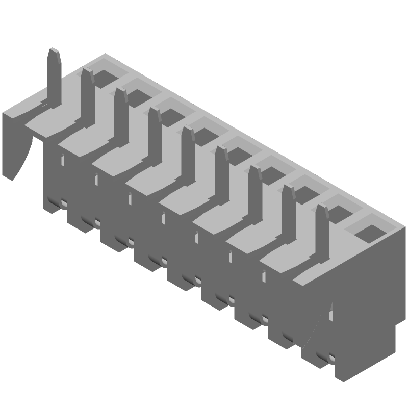 9 Pos Female Header, 1 Row, 2.54mm Pitch, 2.5A, 250V