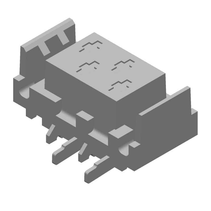 4 Pos 2 Row 1.4A Female Receptacle, 0.05" Pitch, SMD