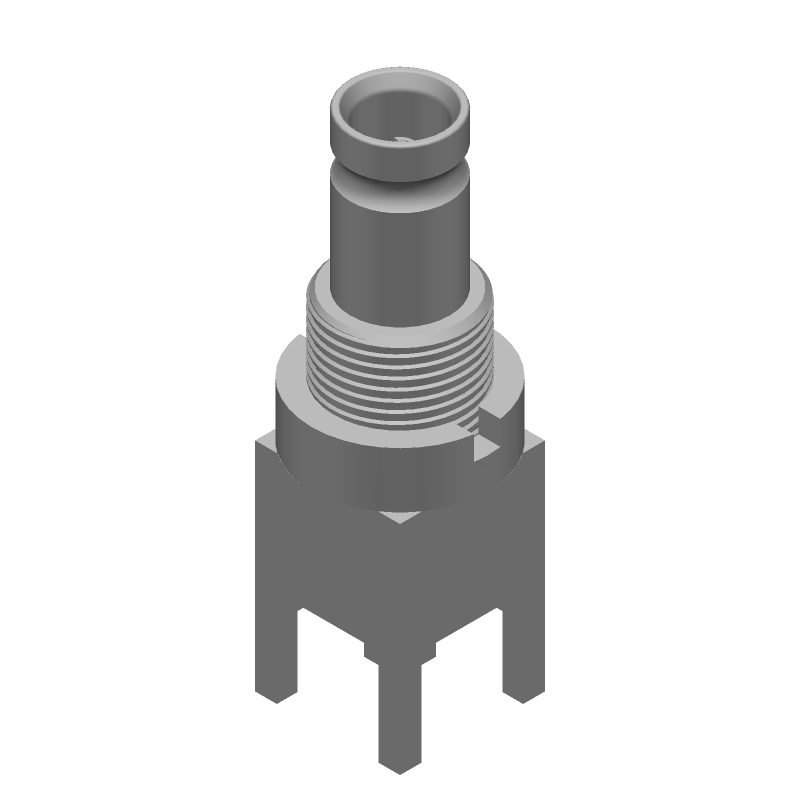 1.0/2.3 RF Connector, 2GHz, 75 Ohm, Female, Solder, Straight, Gold