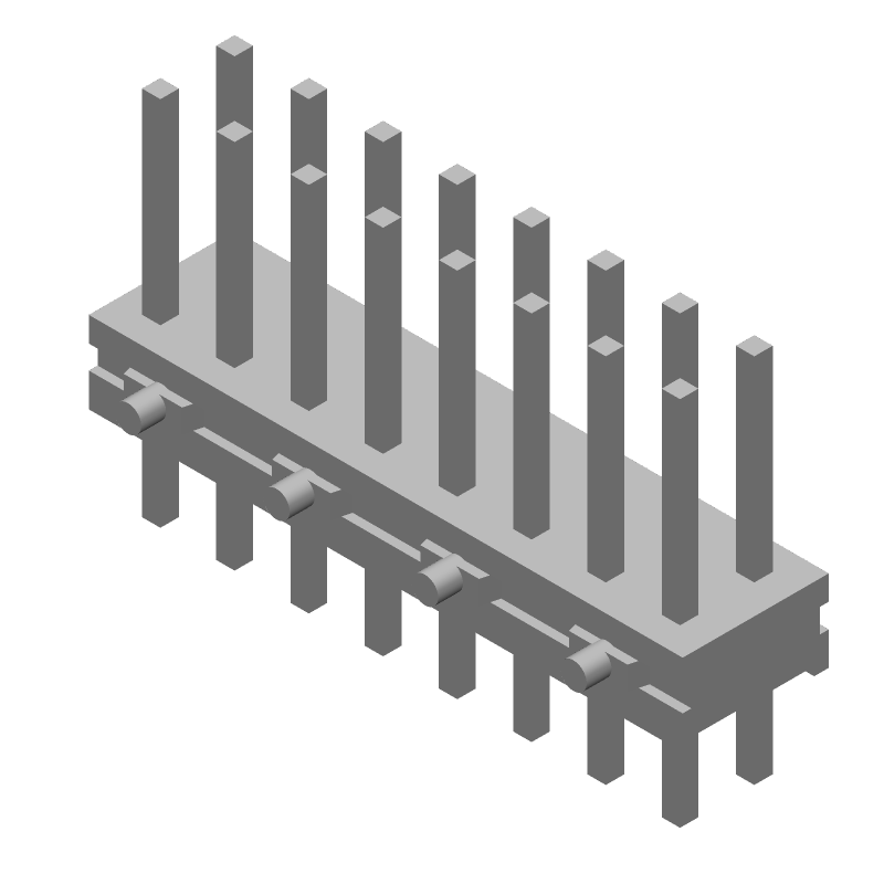 2.54mm Pitch 16 Pos 2 Row Male Header, Gold Contact, Through Hole