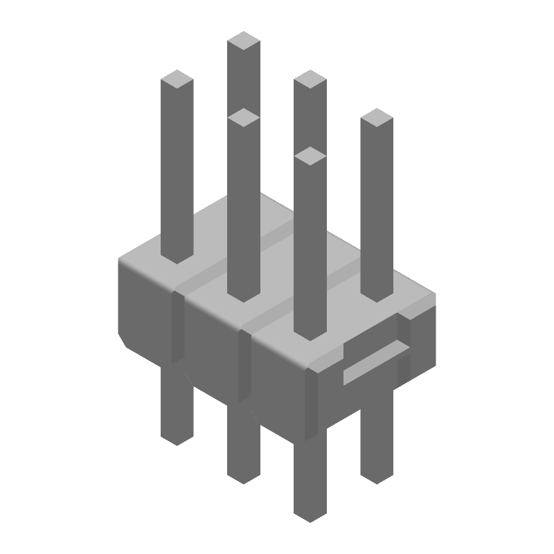 6 Pos 2.54mm Header, Male Pin, Straight, Thru-Hole, Green