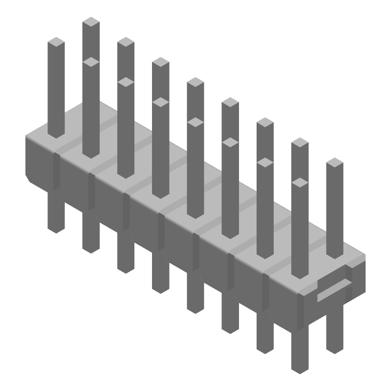 16 Pos 2.54mm Straight Header HDR, Male Pin, Gold, 3A, UL94 V-0