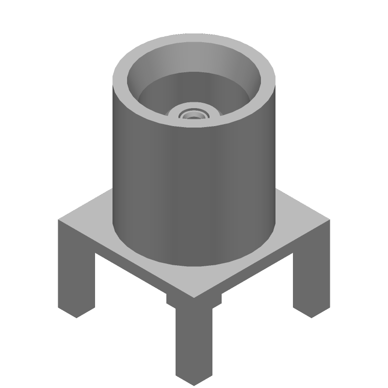 MCX RF Connector, 6GHz, 50R, Solder, Thru-Hole, Female, Gold