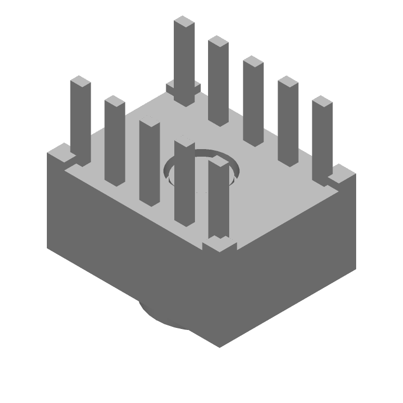 10 Pos 25A Nylon Power Tap Connector, Straight, Through Hole