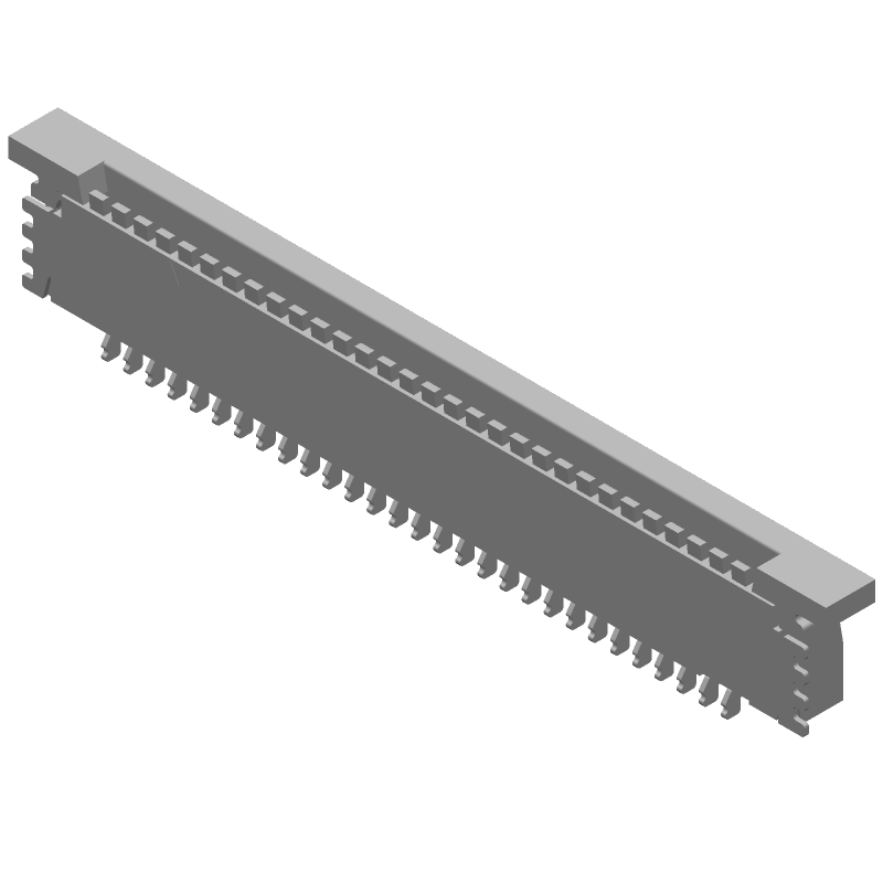 29 Pos FPC Connector, 1mm Pitch, 1A, 200V, RA SMD