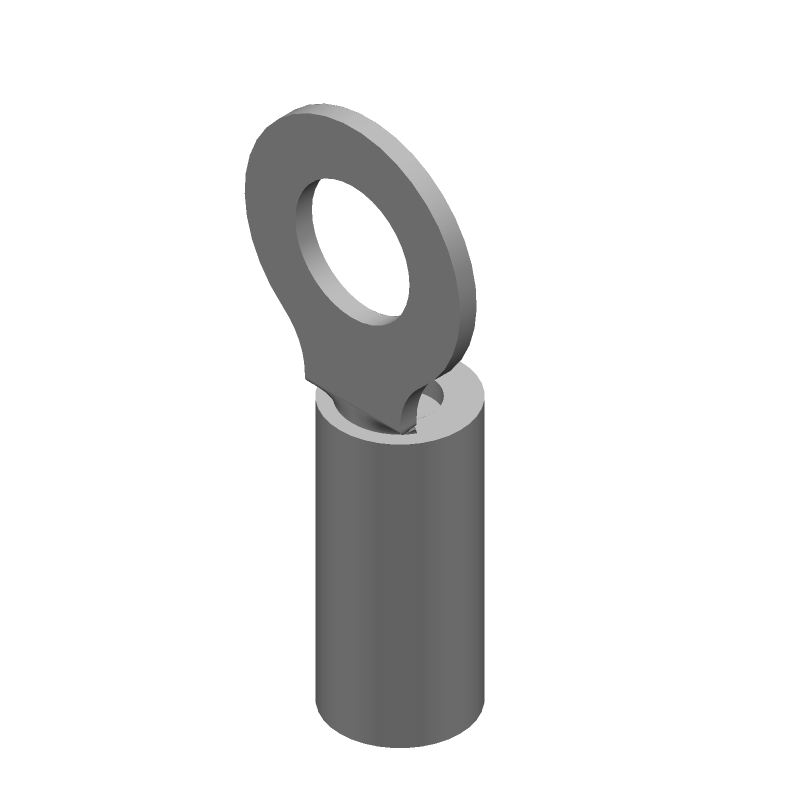 Ring Terminal, 10-12AWG, Copper, Tin Plated, Insulated, Crimp