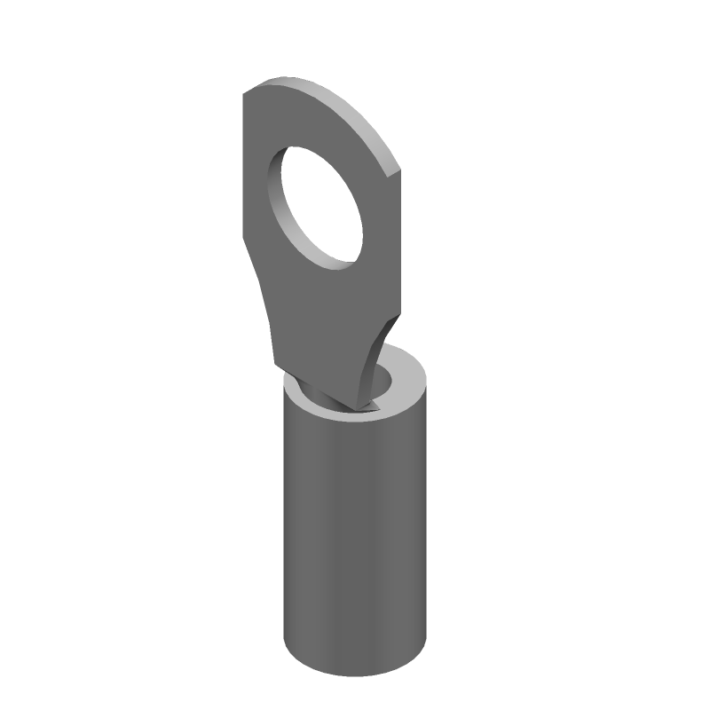 Ring Terminal, 10-12AWG, Copper, Tin Plated, Yellow Insulated, 600V