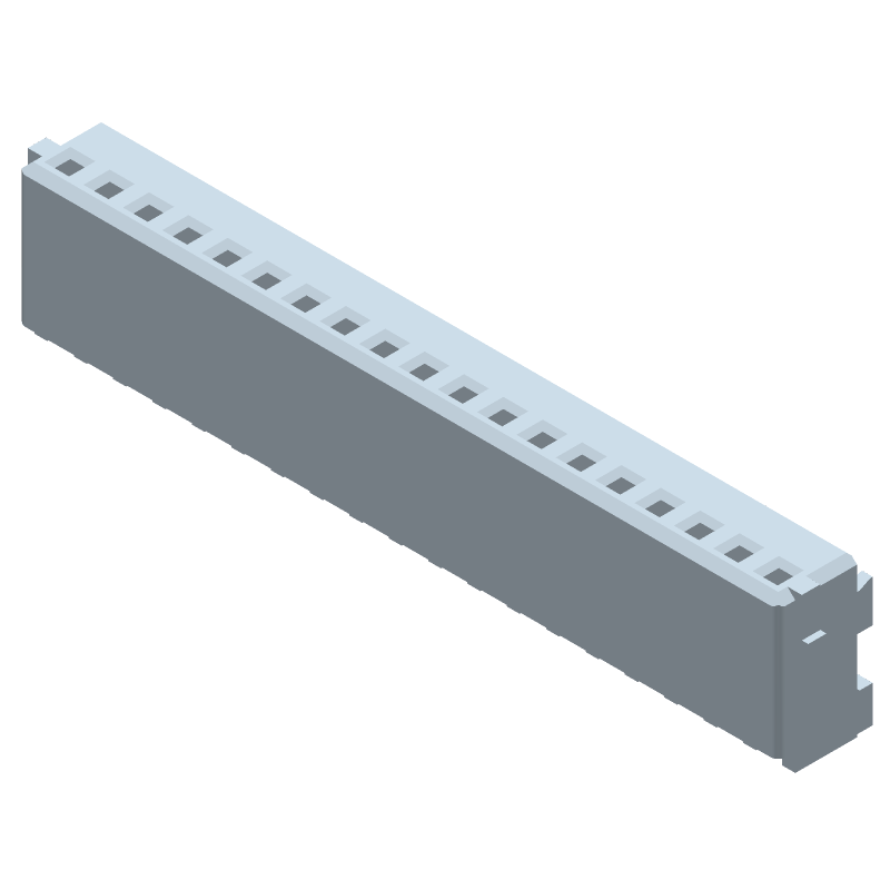 19 Pos 1.5mm Crimp Wire Housing, Male Socket, 3A, 50V AC/5.05kV DC