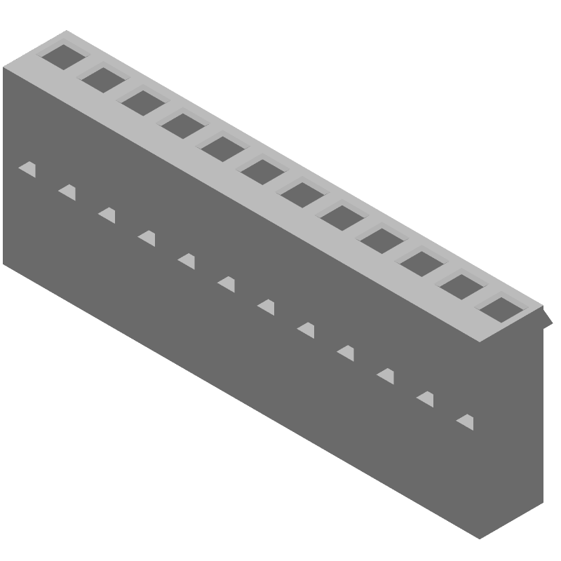 Board Connector, 12 Contact(s), 1 Row(s), Female, 0.156 inch Pitch, Crimp Terminal, Polarized Lck, Plug,