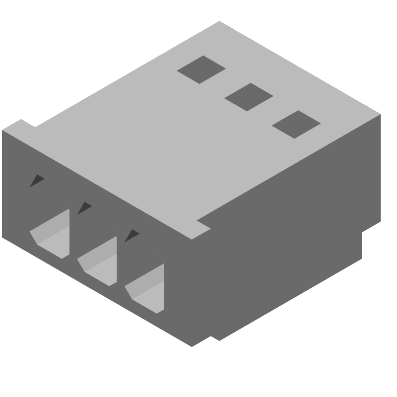 Board Connector, 3 Contact(s), 1 Row(s), Female, 0.098 inch Pitch, Crimp Terminal, Plug,