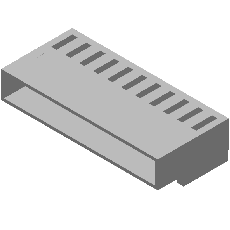 Board Connector, 11 Contact(s), 1 Row(s), Female, 0.098 inch Pitch, Crimp Terminal, Locking, Natural Insulator, Plug,