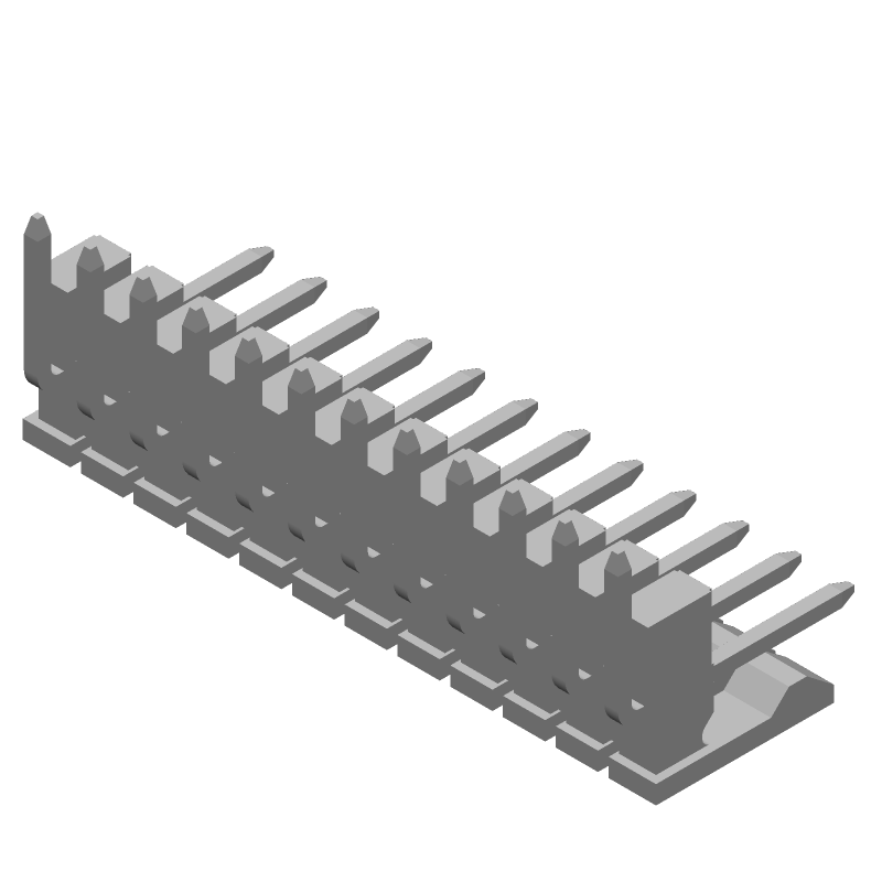 Conn Wire to Board HDR 12 POS 2.54mm Solder RA Thru-Hole KK® Bag