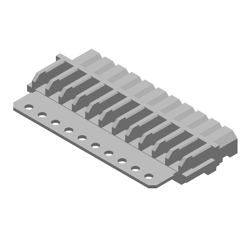 11 Pos 1 Row 0.098" IDC Female Receptacle Connector