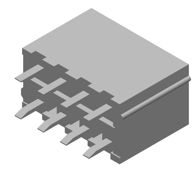 8 Pos Male Power Connector, 600V, 9A, Solder, Through Hole