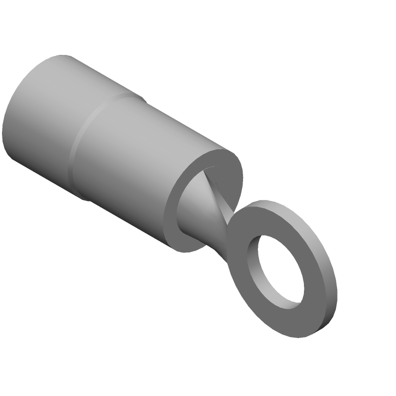 Insulated Crimp Terminal, 16-14AWG, 600V, Tin Plated Copper