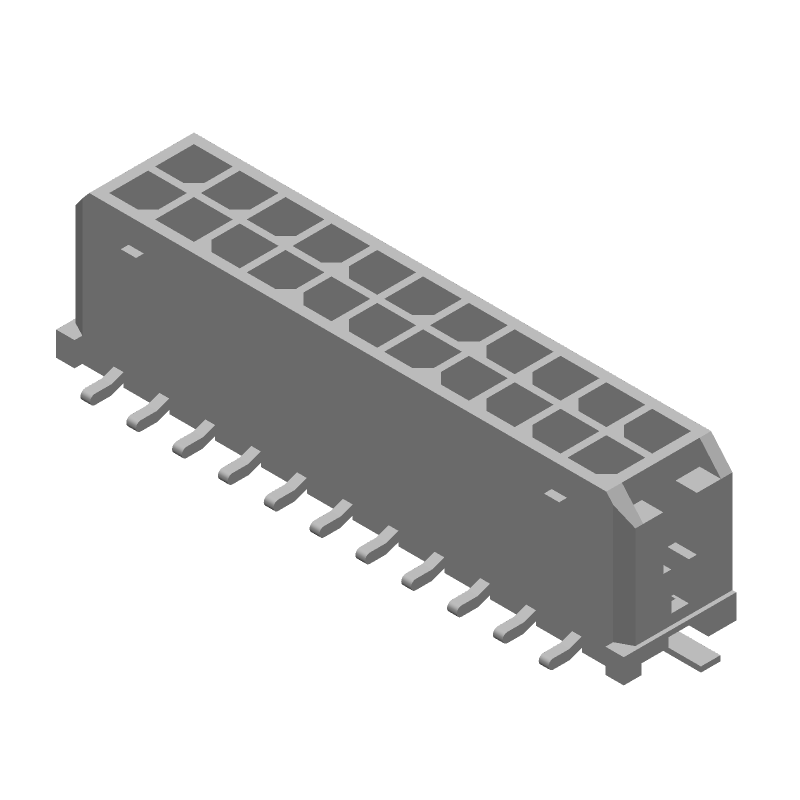 Rectangular Power Connector, 22 Contact(s), Male, Surface Mount Terminal, Receptacle,