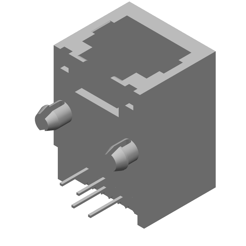 6 Pos Female RA Solder Jack, 1.5A, 125V, UL94 V-0