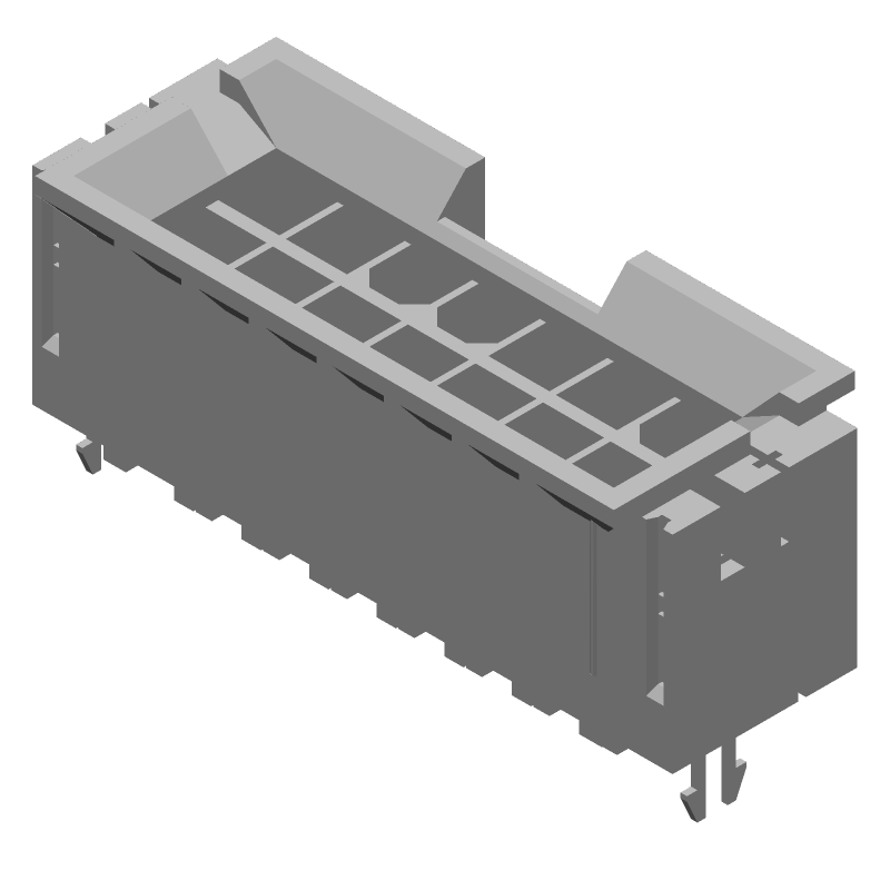 Rectangular Power Connector, 14 Contact(s), Male, Solder Terminal, Receptacle,
