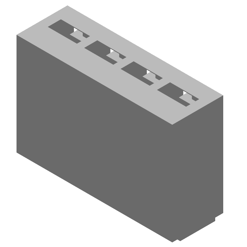 Board Connector, 4 Contact(s), 1 Row(s), Male, Straight, 0.098 inch Pitch, Solder Terminal, Locking, Receptacle,