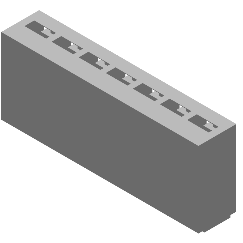 Board Connector, 7 Contact(s), 1 Row(s), Male, Straight, Solder Terminal,