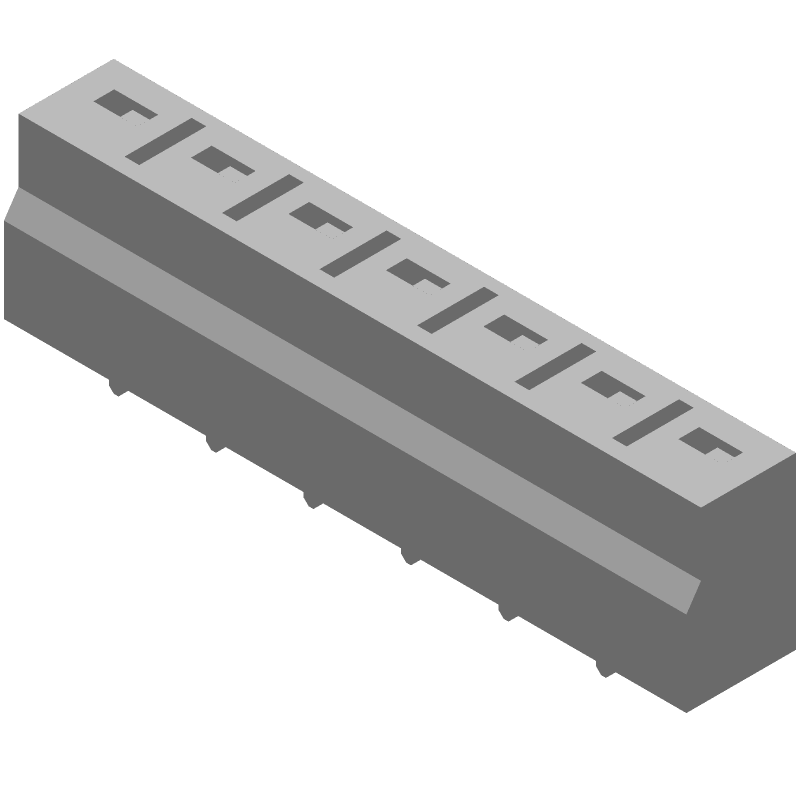 Board Connector, 7 Contact(s), 1 Row(s), Female, Straight, 0.157 inch Pitch, Solder Terminal, Natural Insulator, Plug,