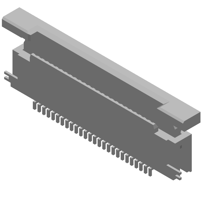 Card Edge Connector, 26 Contact(s), 1 Row(s), Female, Right Angle, 0.02 inch Pitch, Surface Mount Terminal, Locking, LEAD FREE