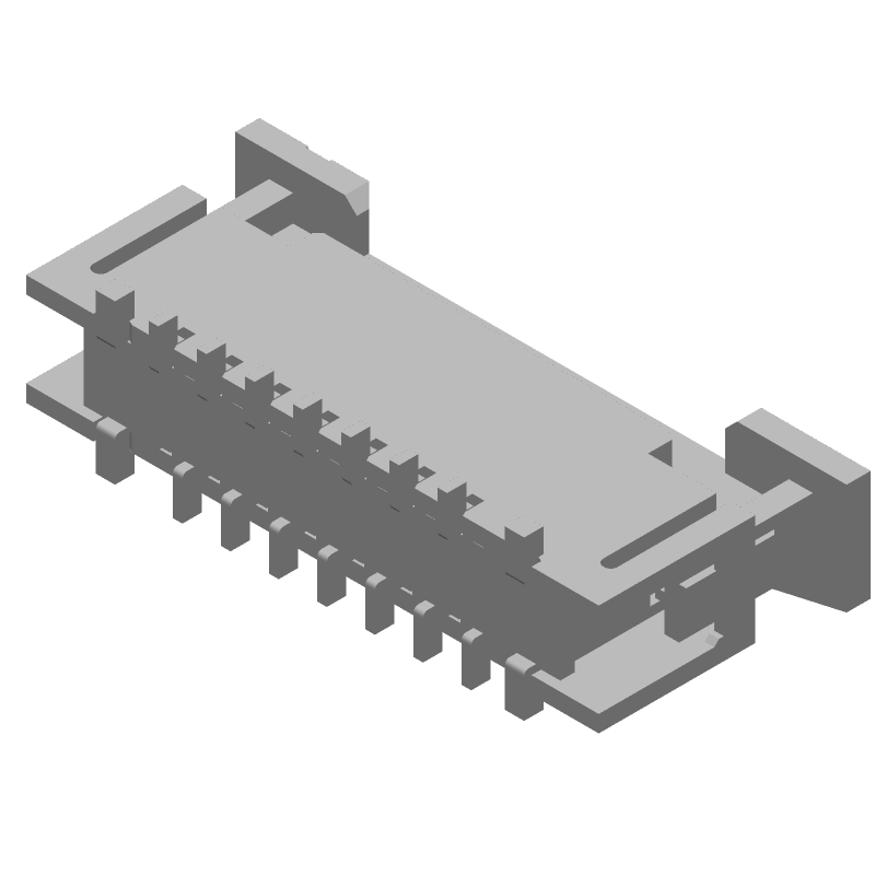 Card Edge Connector, 14 Contact(s), 1 Row(s), Female, Straight, 0.02 inch Pitch, Surface Mount Terminal, Locking Mech