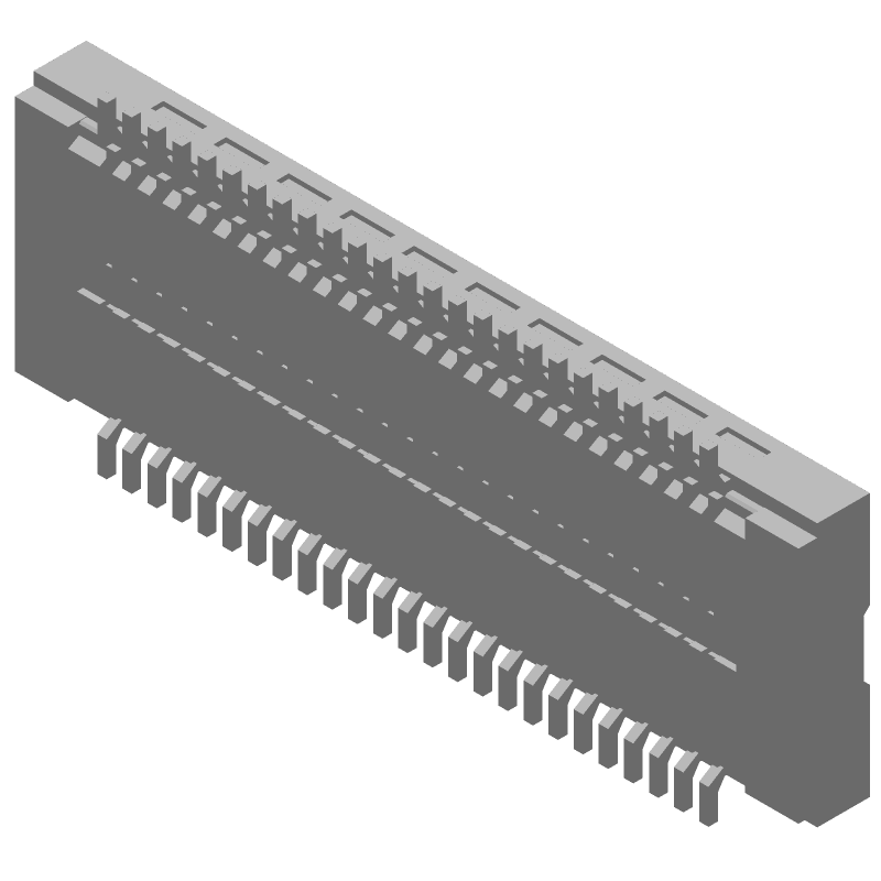 Board Stacking Connector, 50 Contact(s), 2 Row(s), Female, Straight, Surface Mount Terminal, Receptacle, LEAD FREE