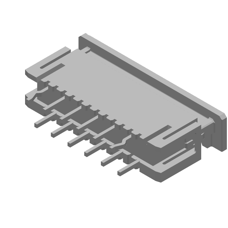 12 Pos 1 Row Female Header, 1mm Pitch, 1A, 125V, Through Hole