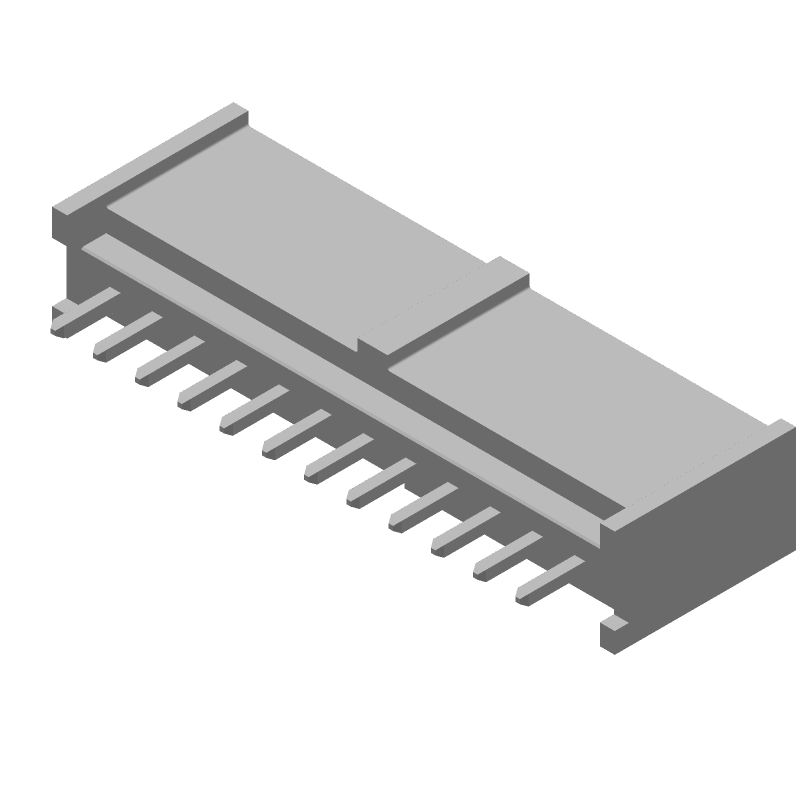 12 Pos 1 Row Male Header, 2.54mm Pitch, 3A, 350V, Solder