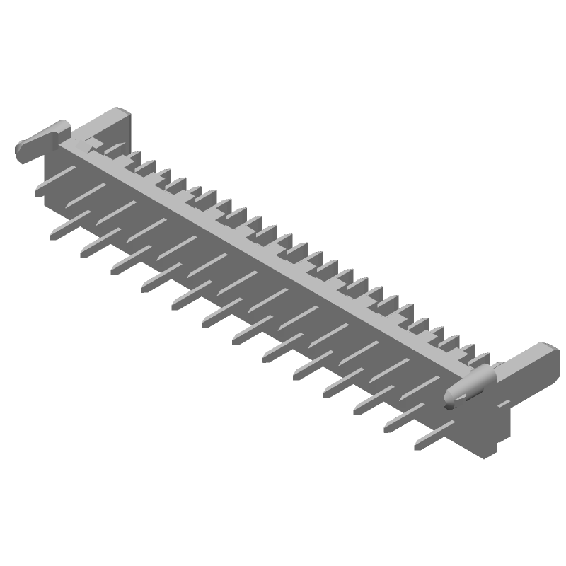 26 Pos 1.27mm Pitch Blade Pin Header, Solder ST Thru-Hole