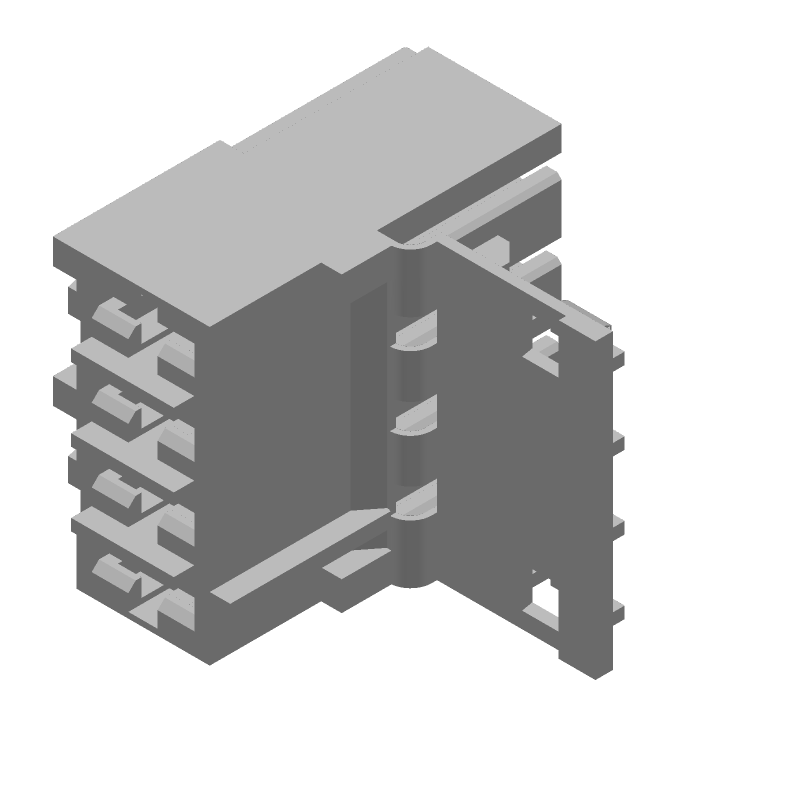Conn Housing F 4 POS 5mm Crimp ST Cable Mount Bag