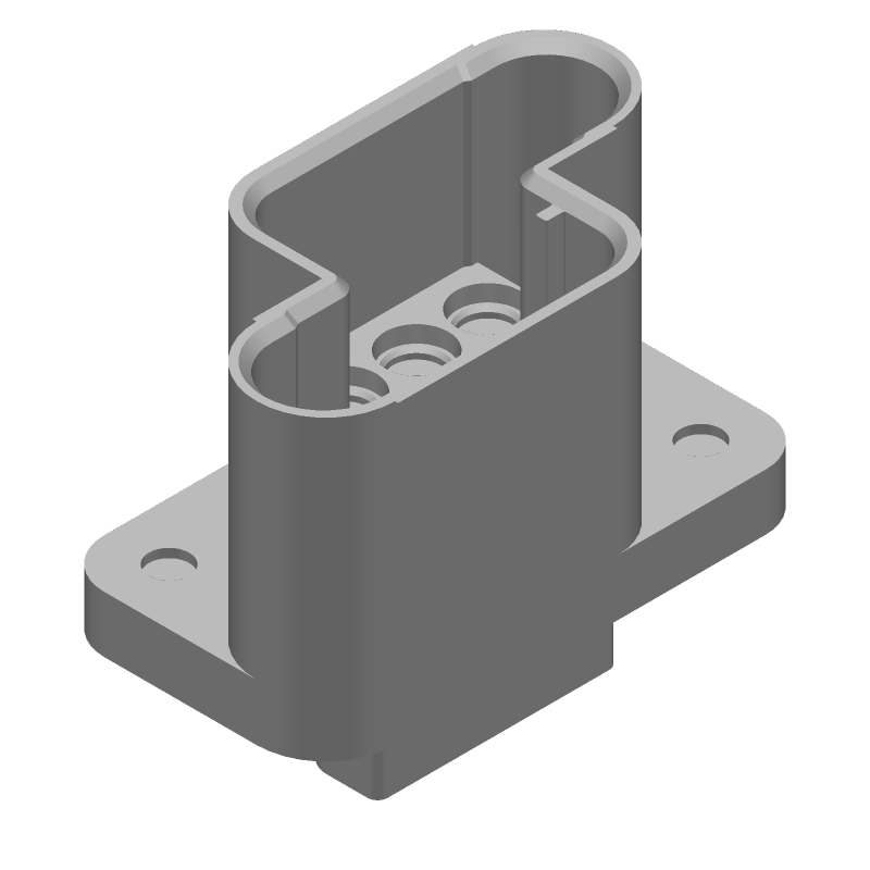 8 Pos Female Rectangular Connector, 14A, 600V, Blue