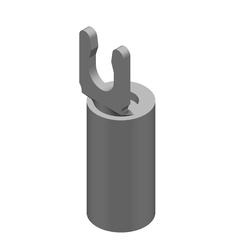 Spade Terminal, 10-12AWG, Brass, Tin Plated, Insulated, Crimp