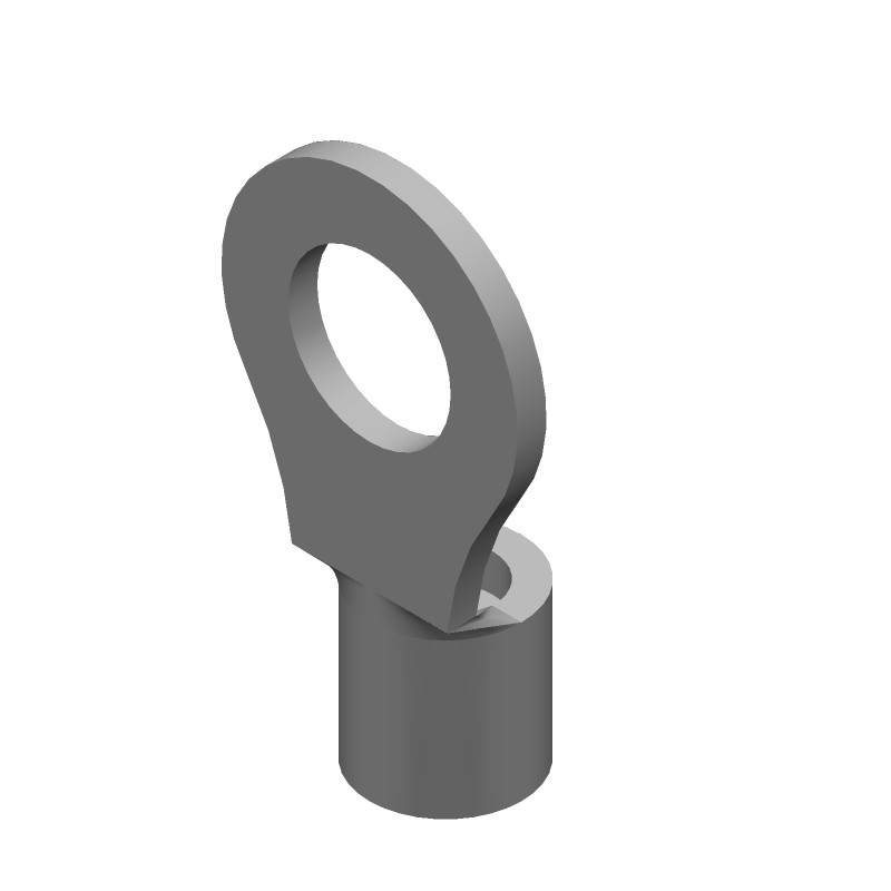 Ring Terminal, 14-16AWG Copper, Tin Plated, M4 Stud