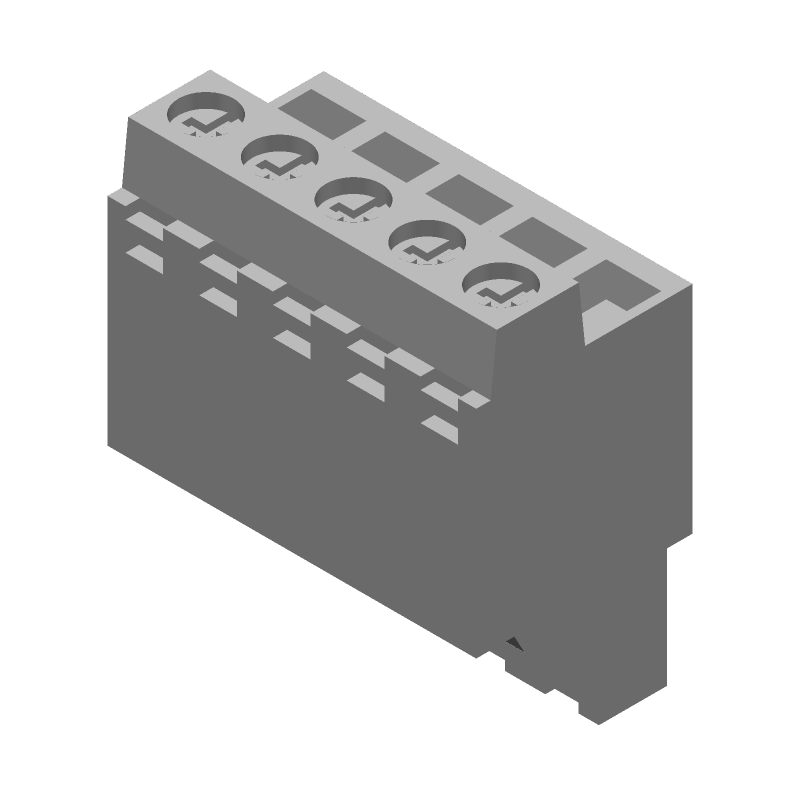 5 Pos Terminal Block, 5.08mm Pitch, 16A, 300V, Screw, Cable Mount, Green