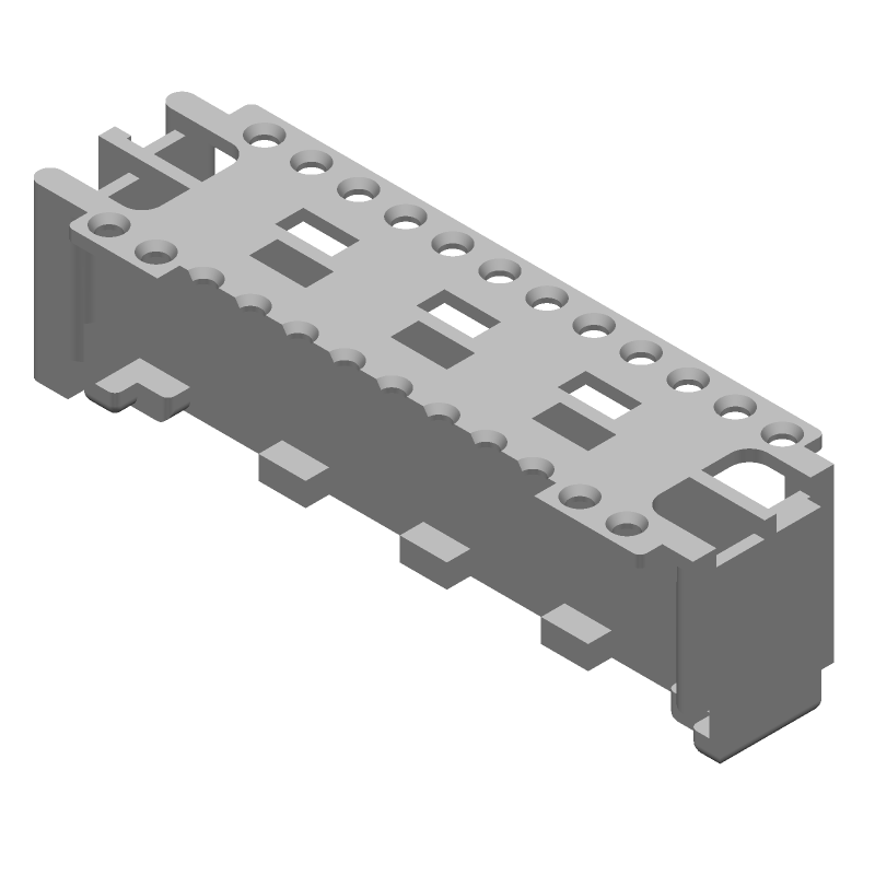24 Pos 2 Row Wire-to-Board Connector Holder, Straight, Beige