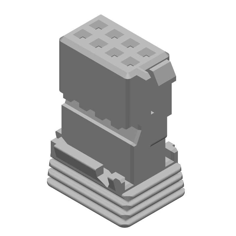 8 Pos 2.54mm PBT Signal Crimp Wire Housing