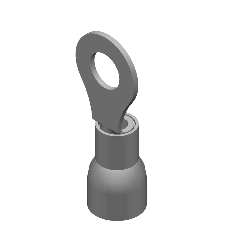 Ring Terminal, 10-12AWG, Copper, Tin Plated, Insulated, Yellow