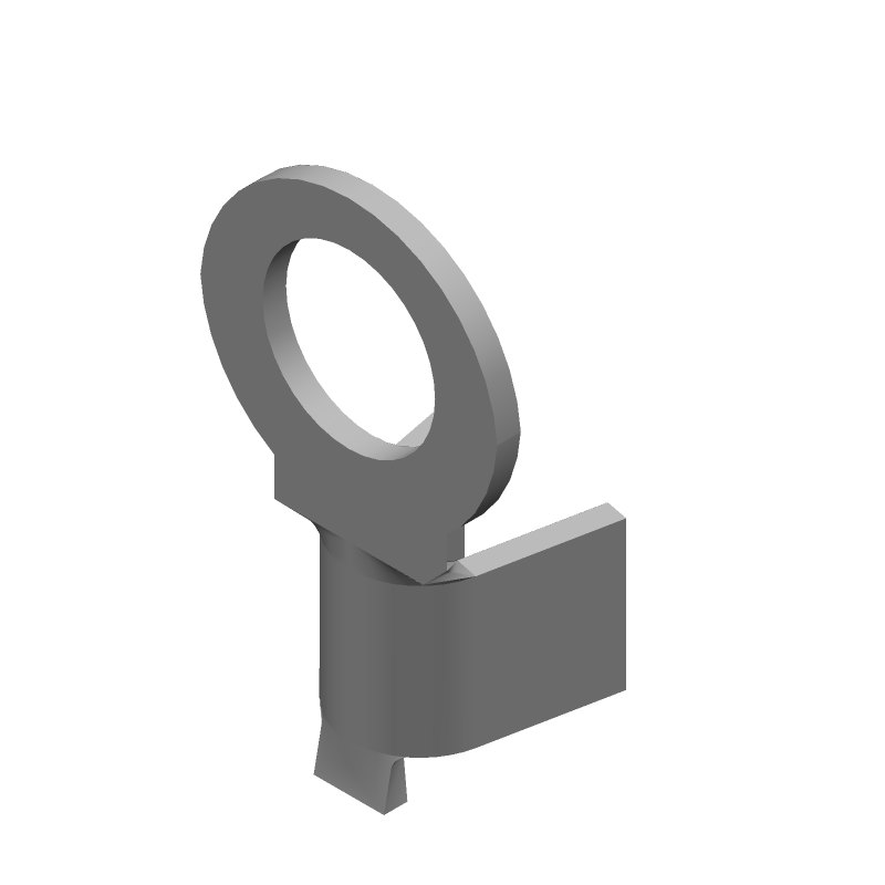 Brass Ring Terminal, 14-20AWG, Unplated, Crimp, 10.03mm