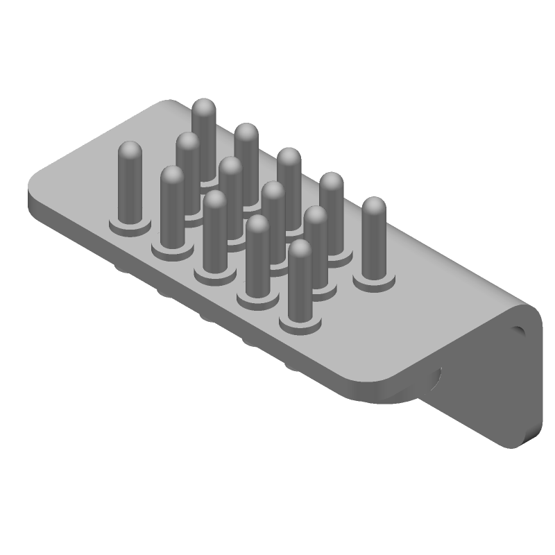 14 Pos Male Gold Plated Bronze Solder Power Connector