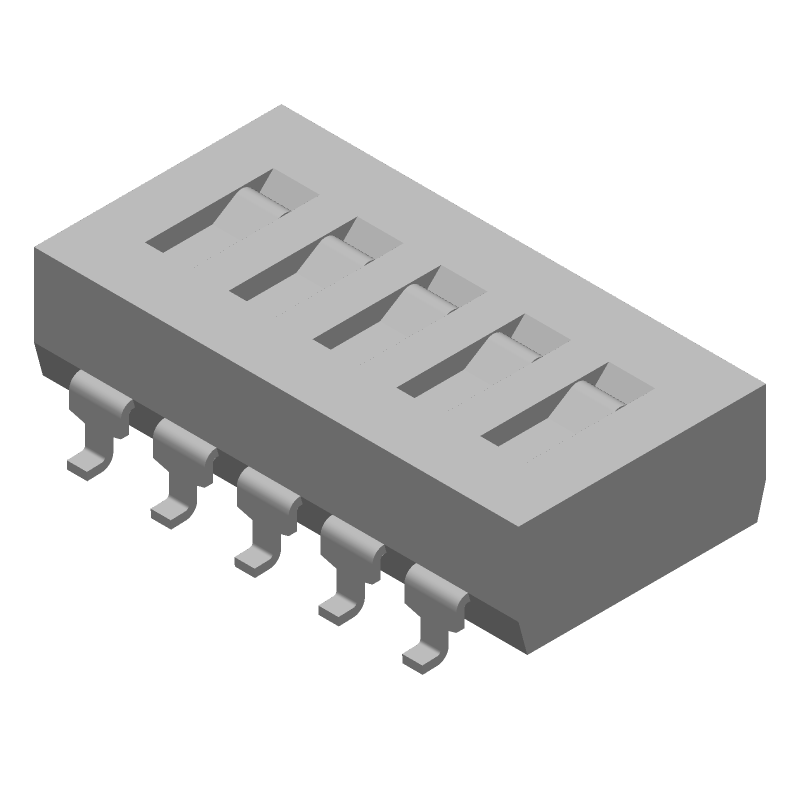 Rotary Slide DIP Switch, 5 Pos, 1A, Gold, SMT, UL94 V-0