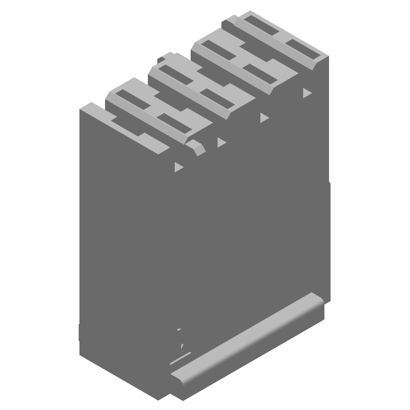 4 Pos 5mm Crimp Receptacle Housing, Straight, Blue
